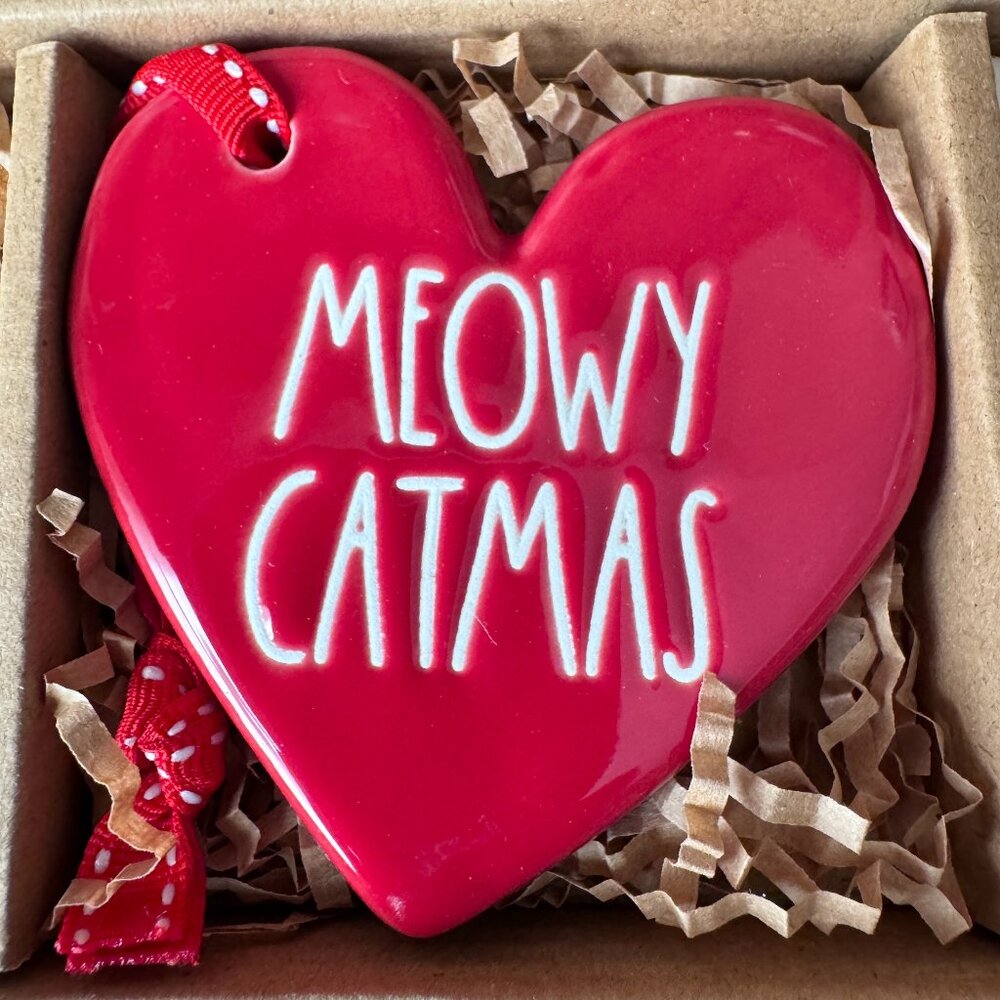 NWT Rae Dunn Artisan Collection Set of 3 Cat Inspired Christmas Ornaments - Picture 4 of 9